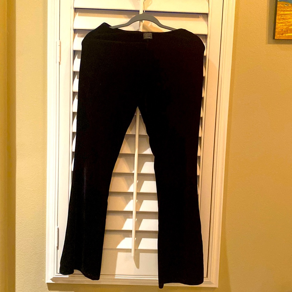 Women’s Versace jeans, couture, black, velvet bell, bottom pants S